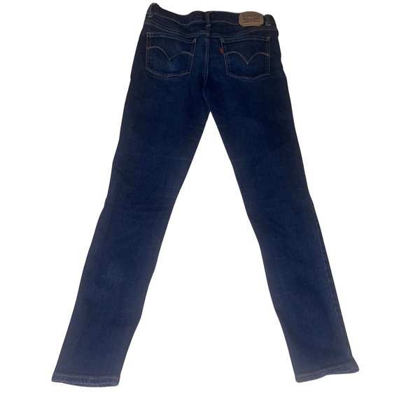 Levi's 710 Super Skinny Girls Size 16 Dark Wash Stretch Denim Jeans - Picture 2 of 5